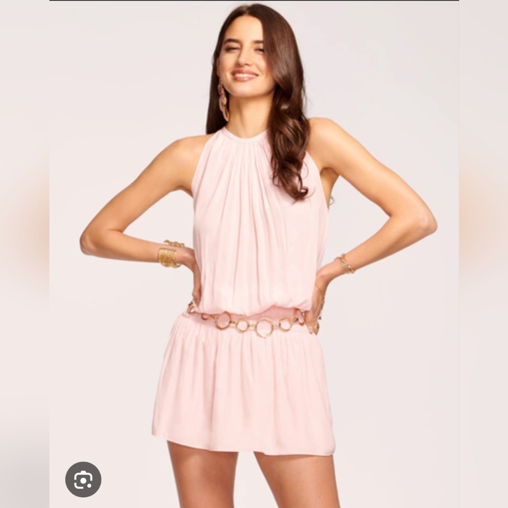 Ramy Brook Paris Sleeveless Mini Dress Blush M